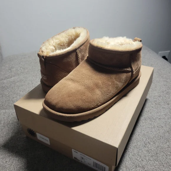 Suede Classic Mini Deco Winter Boot Leather Classic Mini Deco Boot